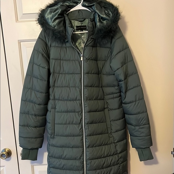 NWOT susan Graver long hooded puffer size M - Picture 1 of 7